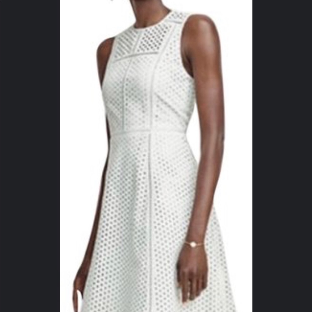 Ann Taylor Mint Green Eyelet Sleeveless Dress